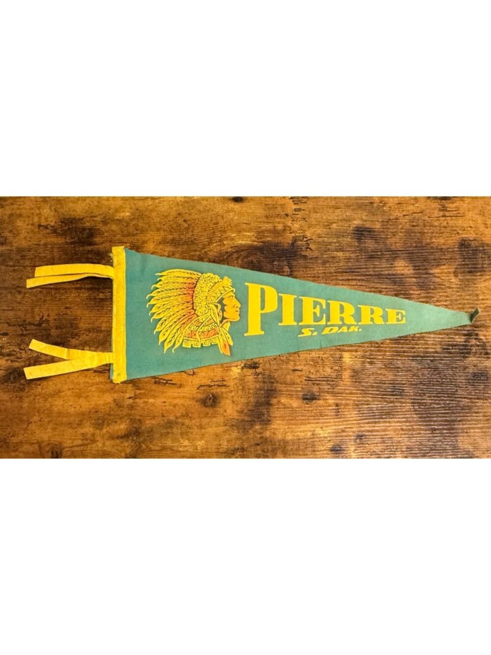 Vintage Pierre, S. Dak. pennant